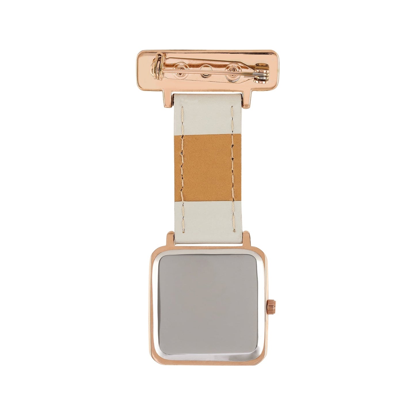 Annie Apple Nurses Fob Watch - Eunoia - Rose Gold/Grey - Leather - 28mm