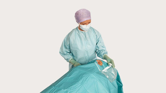 Ophthalmic Drape with Pouches - 150cm x 180cm - Case of 24