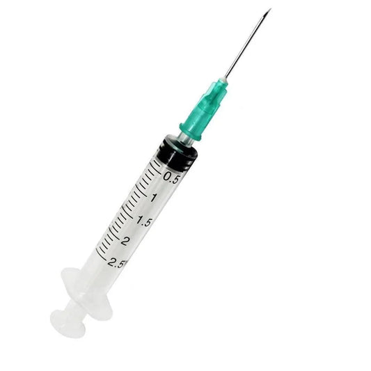 Terumo 3-part Syringe with Needle - 3ml, 23G - Box of 100