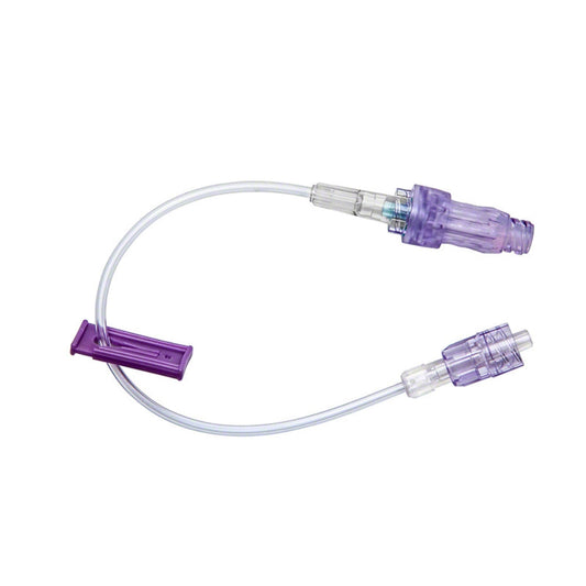 CARESITE® Needleless Connector, 8" Bonded High Pressure Small Bore Extension Set - Box of 100