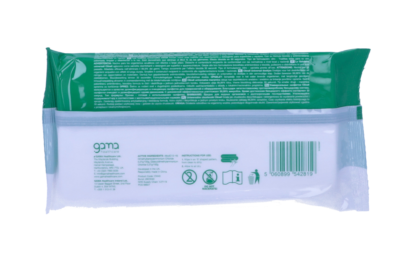 Clinell Universal Sanitising Wipes x 40
