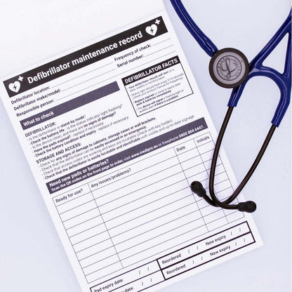 Defibrillator Maintenance Booklet