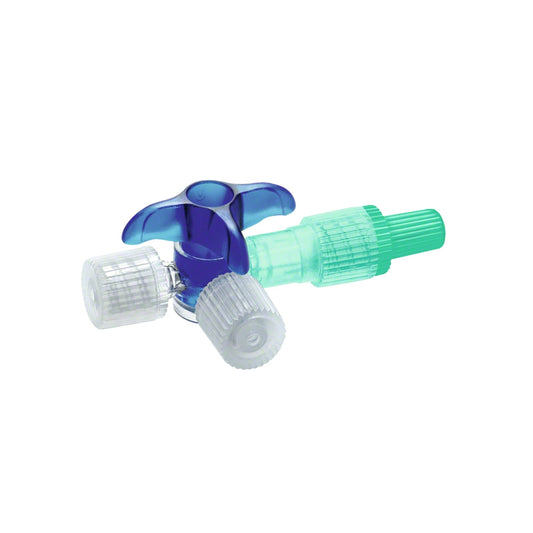 Discofix C 3-Way Stopcocks - Blue - Rotating Adapter