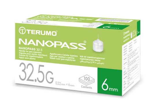 Nanopass® 32.5G Needle for Pen Injectors - 6mm - Pack of 100