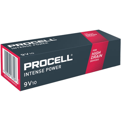 Procell Intense Batteries (9V/6LR61) - Box of 10 Cells