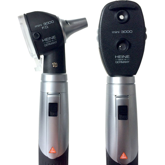 HEINE mini3000 Ophthalmoscope/F.O Otoscope Diagnostic Set - Over Engraved