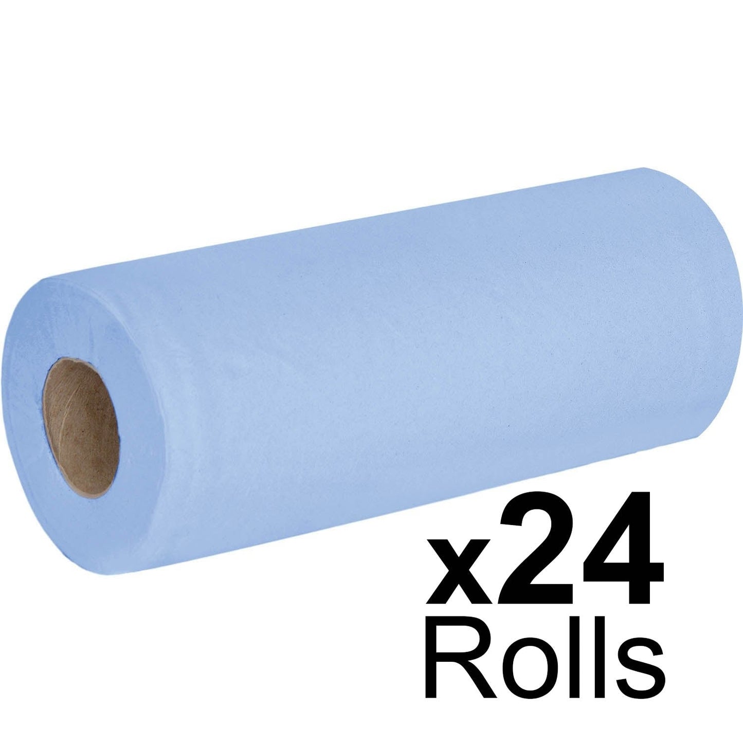 2 Ply Essentials Blue Hygiene Couch Roll - 40m x 250mm - x24 - CLEARANCE