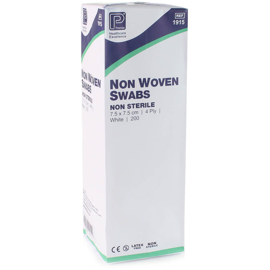 Non-Woven Swabs - 7.5 x 7.5cm 4 Ply x 200
