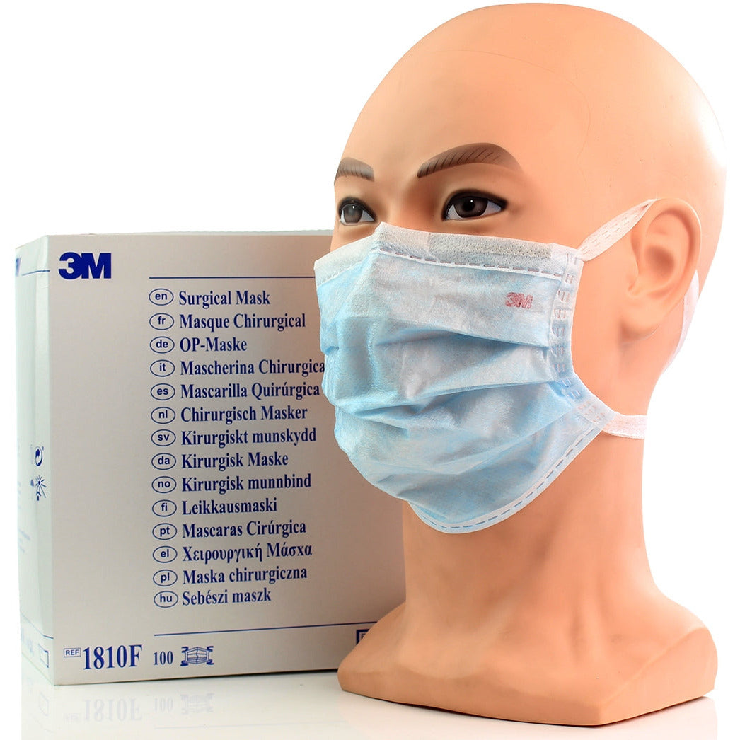3M™ Tie-On Fluid Resistant Surgical Mask Type II 1810F - Box of 100