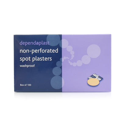 Unperforated Washproof Spot Plasters 2.2cm x 100