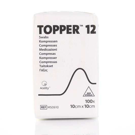 J&J Topper U/S Gauze Swabs: 10 x 10cm 6PLY Pack of 100