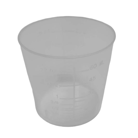 Plastic Medicine Measure Pot 60ml - Pack of 100