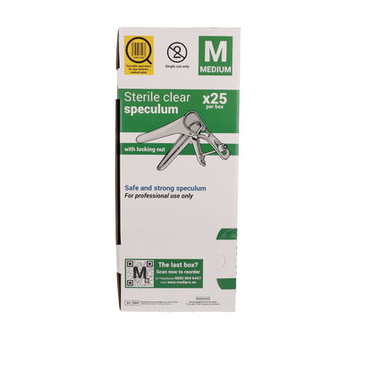 Medipro Vaginal Speculum with Lock - Box of 25 - Medium
