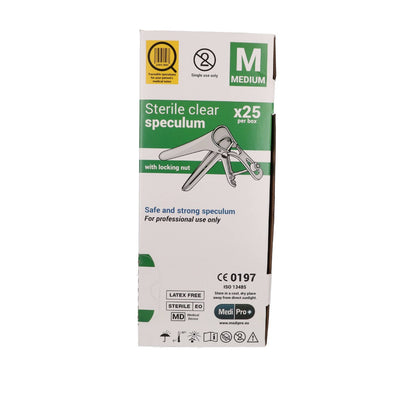 Medipro Vaginal Speculum with Lock - Box of 25 - Medium