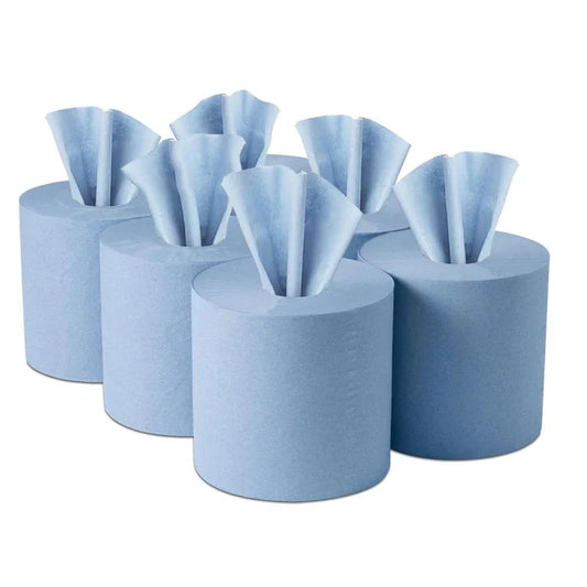 Blue Centre Feed 1 ply - 300m x 165mm - Case of 6 - CLEARANCE