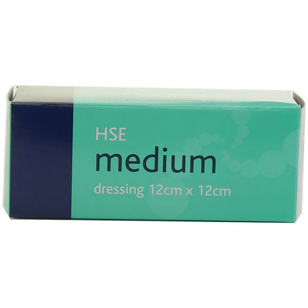 Medium HSE Dressing 12cm x 12cm  Sterile Boxed