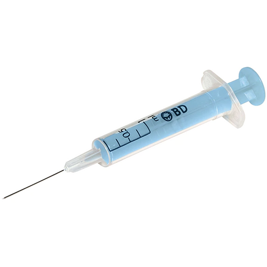 BD Flu+ syringes, 25G, 0.25-1ml, 16mm length, 5/8", Orange , Box of 200