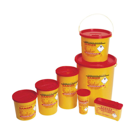 Sharps Bin with Orange Lid