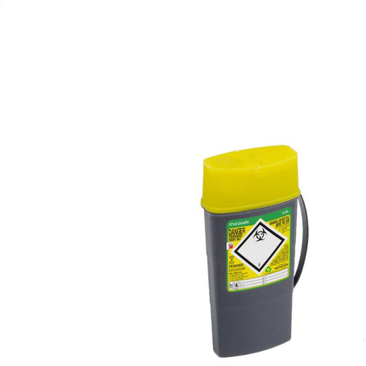 Sharpsafe 0.6 Litre Yellow - Grey Body
