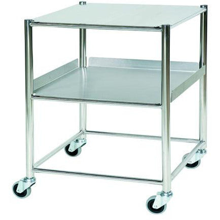 Surgical Trolley - Stainless.Steel - 66x52x86cm -  1 x Tray, 1 x Shelf