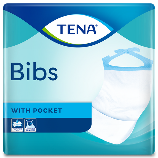 TENA Disposable Bibs - Medium (37cm x 46cm) - Pack of 150