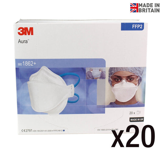 3M™ 1862+  Aura™ FFP2 [+IIR] Healthcare Respirator Mask x 20