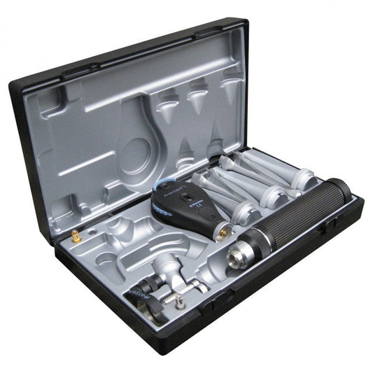 Riester vet I 2.5v Halogen Otoscope and 2.5v Xenon Ophthalmoscope with AA-Handle for 2 Alkaline-Batteries AA-type or ri-accu®