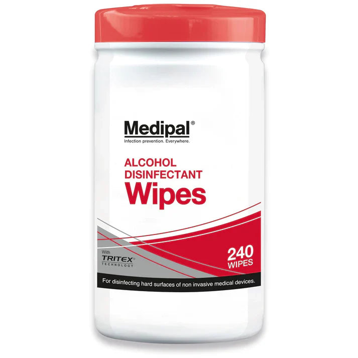 Medipal Alcohol Wipes - Tube of 200 wipes - 195mm x 190mm