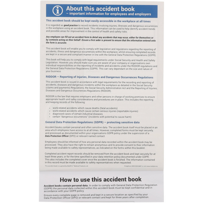 A4 Accident Book - GDPR Compliant - Medipro